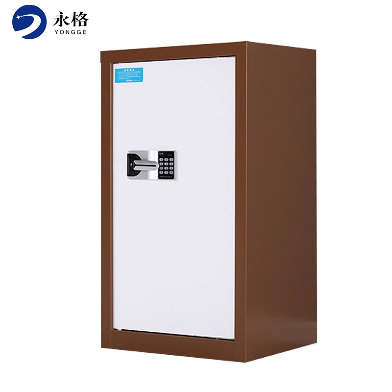 永格保密柜文件柜档案柜保险柜双保险密码柜电子密码锁灰白通门加厚款国宝锁啡套白