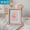 敬平相框摆台美式复古6寸7寸8寸画框挂墙油画棒框照片打印加定制框架 复古咖啡 正方形6寸[内径15.2*15.2]摆桌+
