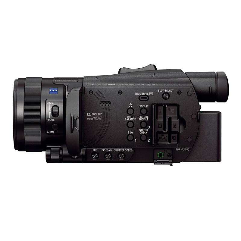 索尼(SONY)FDR-AX700 4K HDR民用高清数码摄像机 家用/直播1000fps超慢动作,带支架 GD