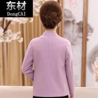 中老年女装2018秋冬装新款40-50岁中年妈妈装V领长袖直筒毛呢外套