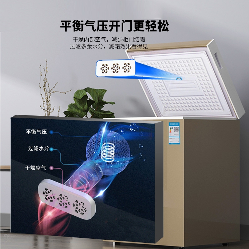 荣事达(Royalstar)小冷柜家用茶叶冷藏保鲜小冰柜冷冻冰箱卧式大容量_72L白专利减霜-省电