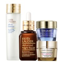 雅诗兰黛(Estee Lauder)多效智妍女士面部护肤套装礼盒紧致抗皱 (原生液+精华+面霜+晚霜)