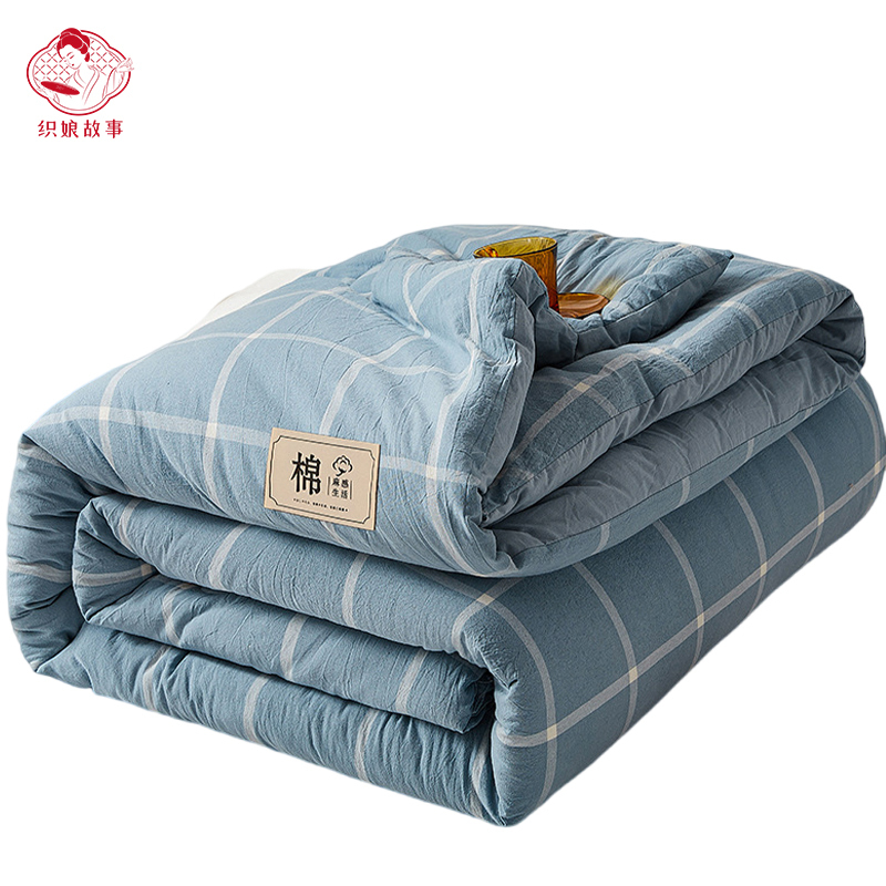 织娘故事 棉被 格子 180*220cm8斤/张高清大图