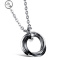 JiMi易烊千玺同款项链银黑双色三环情侣吊坠个性气质设计ins嘻哈潮男