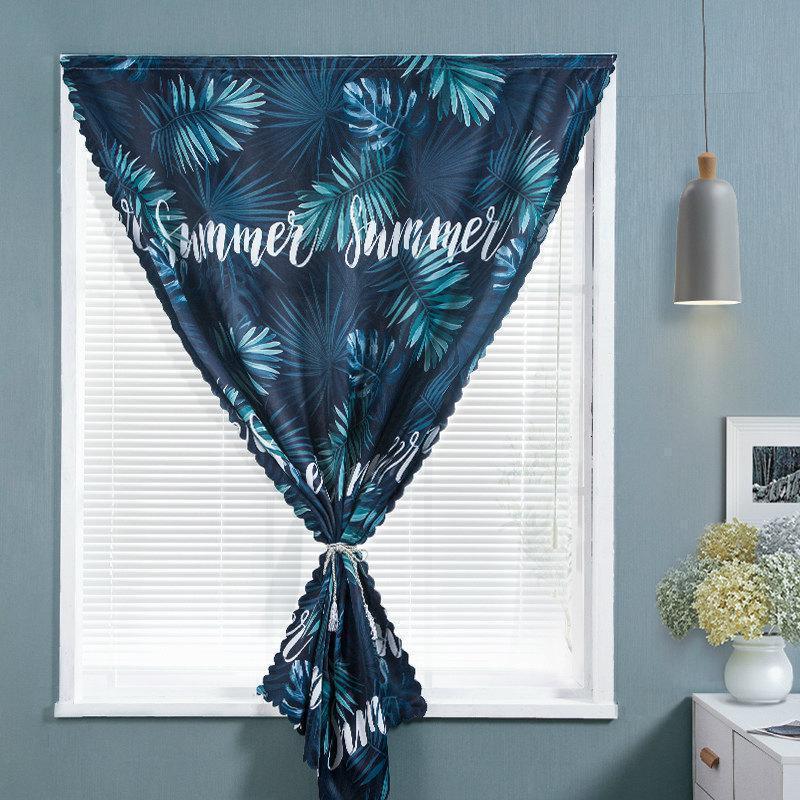 家柏饰(CORATED)魔术贴窗帘免打孔安装款卧室遮光布2026新款简易小窗帘全遮光 芭蕉-加厚遮光-魔术贴 宽1.0X高1.5