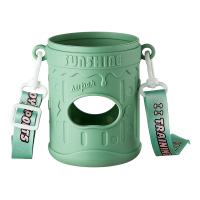 物生物(RELEA) 喵团子儿童保温杯460ml 暹罗健健绿 JV012354-0460-VS