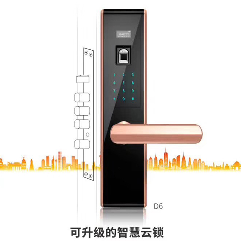 顺胜 小家丁智能指纹密码锁 D6