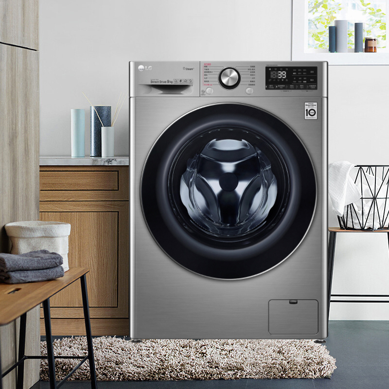 LG FR90TX2 9公斤 超薄滚筒洗衣机 全自动变频直驱 460mm厚度 洗烘一体 蒸汽高清大图