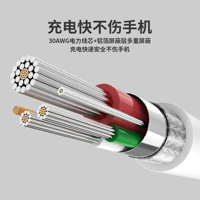 Anker安克苹果iPhone手机快充数据线充电线MFi认证USB-A转Lightning快充线13/12/11prom