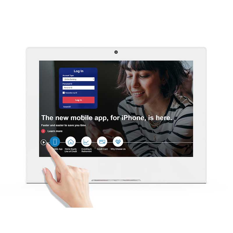 和掌厅CT-PJ10 智慧营业厅桌面评价器数码相框 10.1英寸电容触控屏 支持评价功能 1+16G内存高清大图