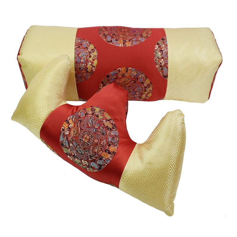 头枕脚枕一套寿枕高档男女软枕头枕脚枕脚蹬去世殡葬用品老人冲喜寿衣