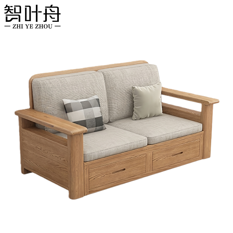 智叶舟沙发双人位150*75*88cm张高清大图