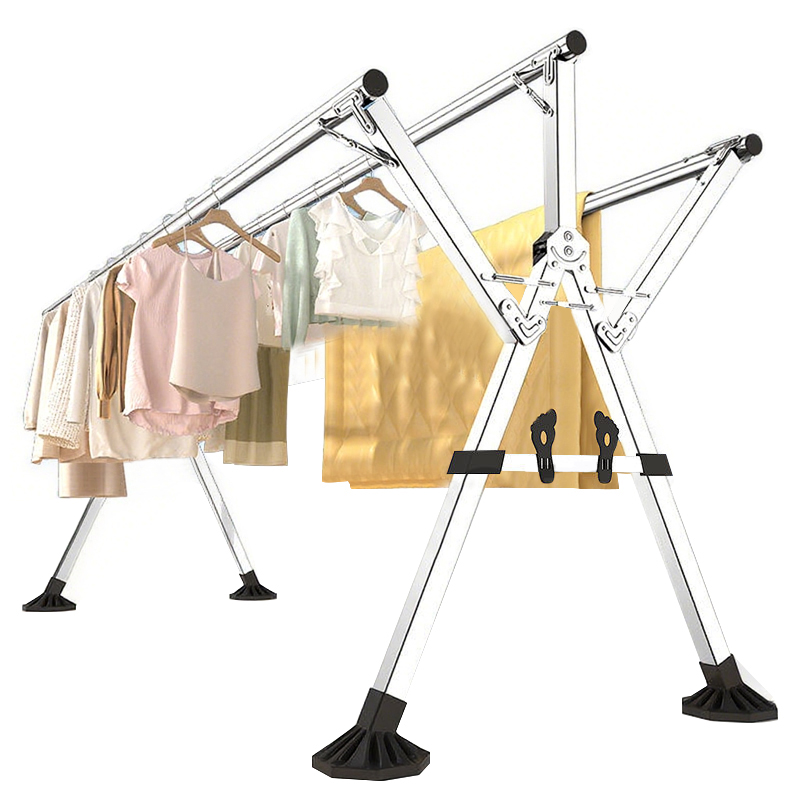 凡礼格晾衣架三杆带鞋撑 1.6米