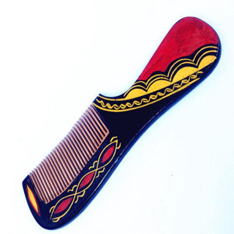 一把梳子四川凉山西昌少数民族特色工艺品昭觉彝族漆器木梳子一个