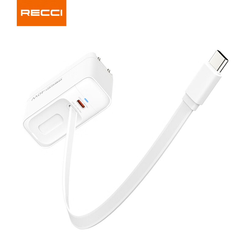 锐思 RECCI充电器 40wGaN氮化镓双C口输出支持PD3.0快充协议PPS协议充头 RC102高清大图