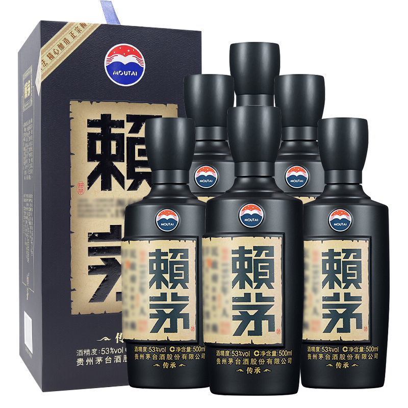 茅台 赖茅 传承蓝 酱香型白酒 53度 500ml*6瓶 整箱装 賴茅