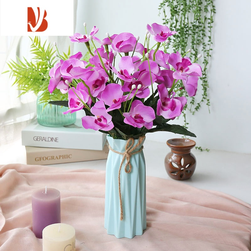 三维工匠客厅摆设小清新假花摆件卧室内装饰花束餐桌摆放塑料仿真花艺盆栽藏青色浅紫春蝴蝶 Ms盆仿真植物报价 参数 图片 视频 怎么样 问答 苏宁易购