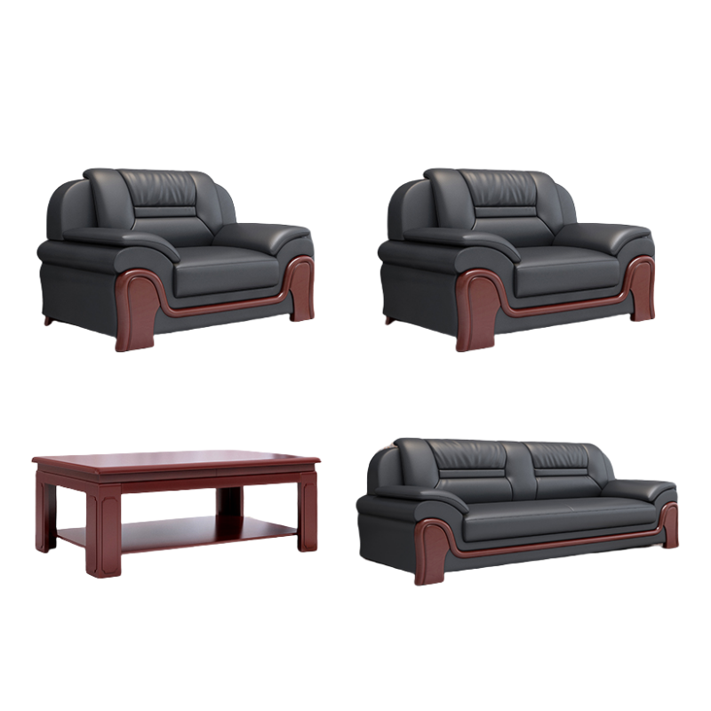 锁匠 办公沙发1+1+3+茶几套高清大图