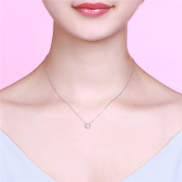 DTOTO 日韩简约清新项链锁骨链知性气质纯银女吊坠
