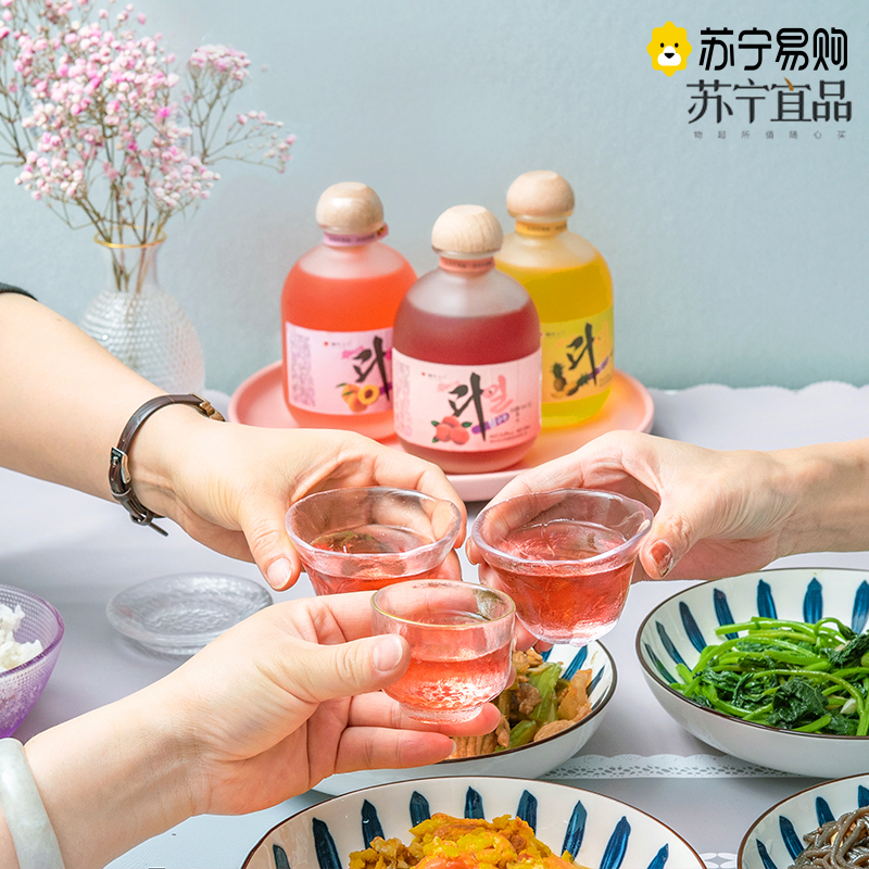 苏宁宜品认证蜜桃果酒低度微醺少女甜水果酒多口味358ml*1瓶