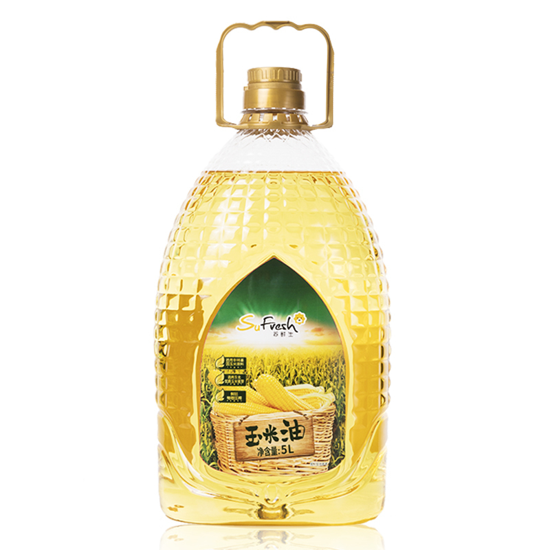 苏鲜生压榨一级玉米油5L 粮油 家庭装 食用油 桶装