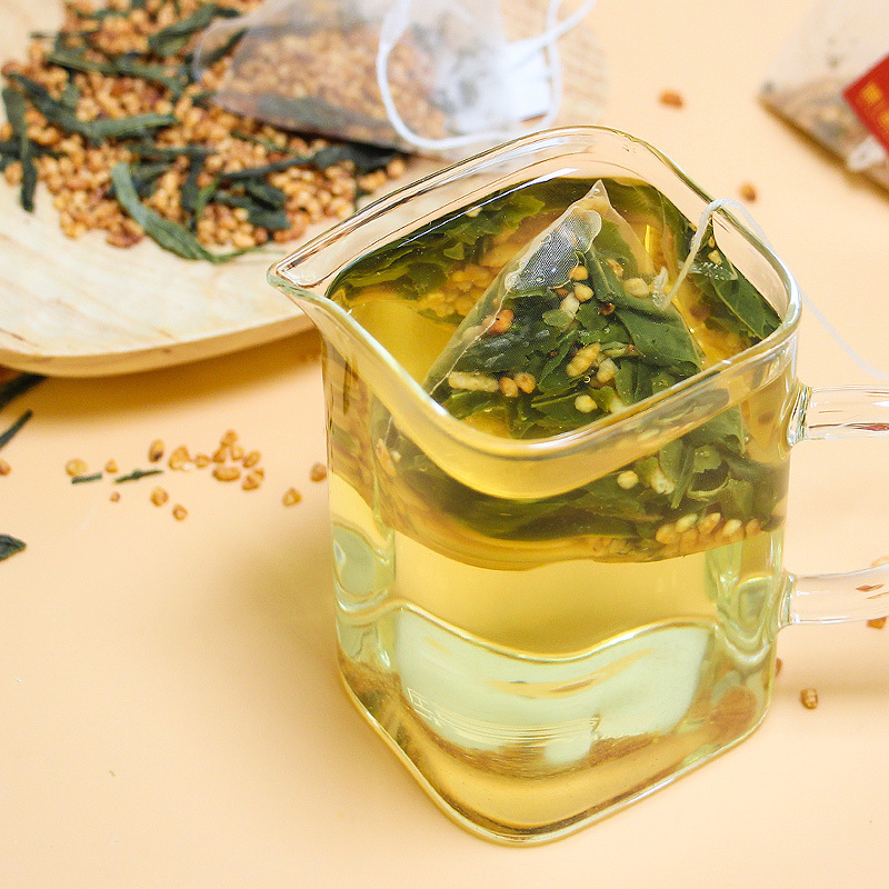 谯韵堂玄米茶250g袋量贩装100小包三角包糙米绿茶叶日式茶饮包