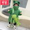 可莉允儿童棉服2022冬款韩版女童加厚卡通青蛙羽绒服棉衣男童长款外套潮