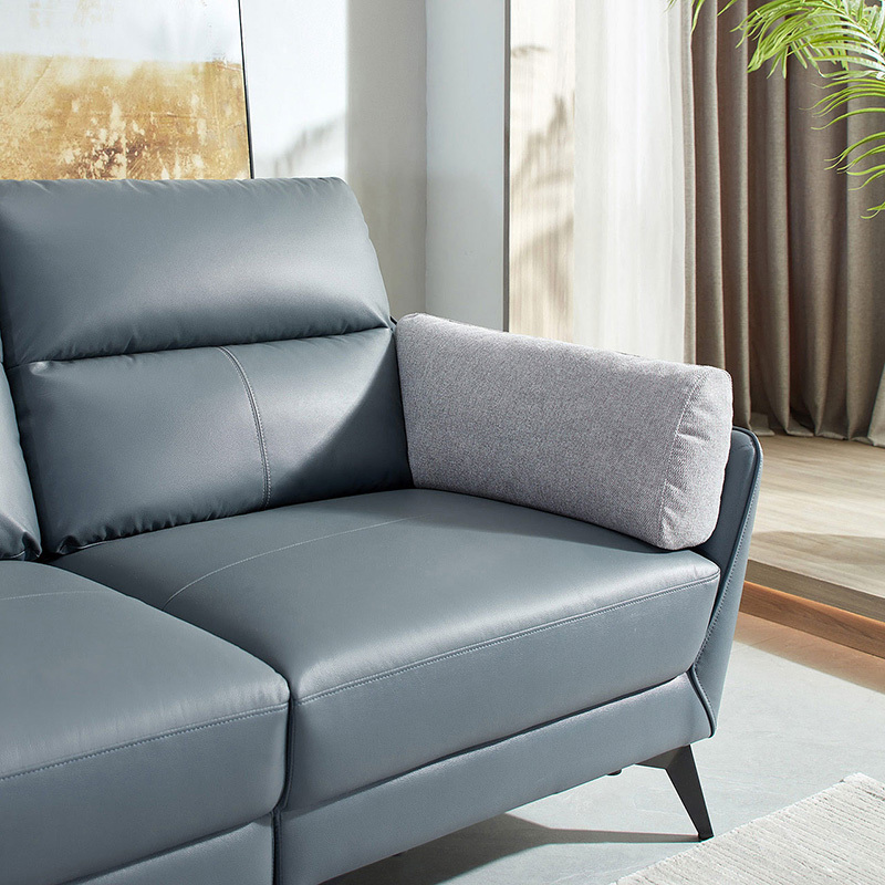 林氏家居现代简约荔枝纹头层牛皮艺沙发家用客厅小户型舒适家具组合