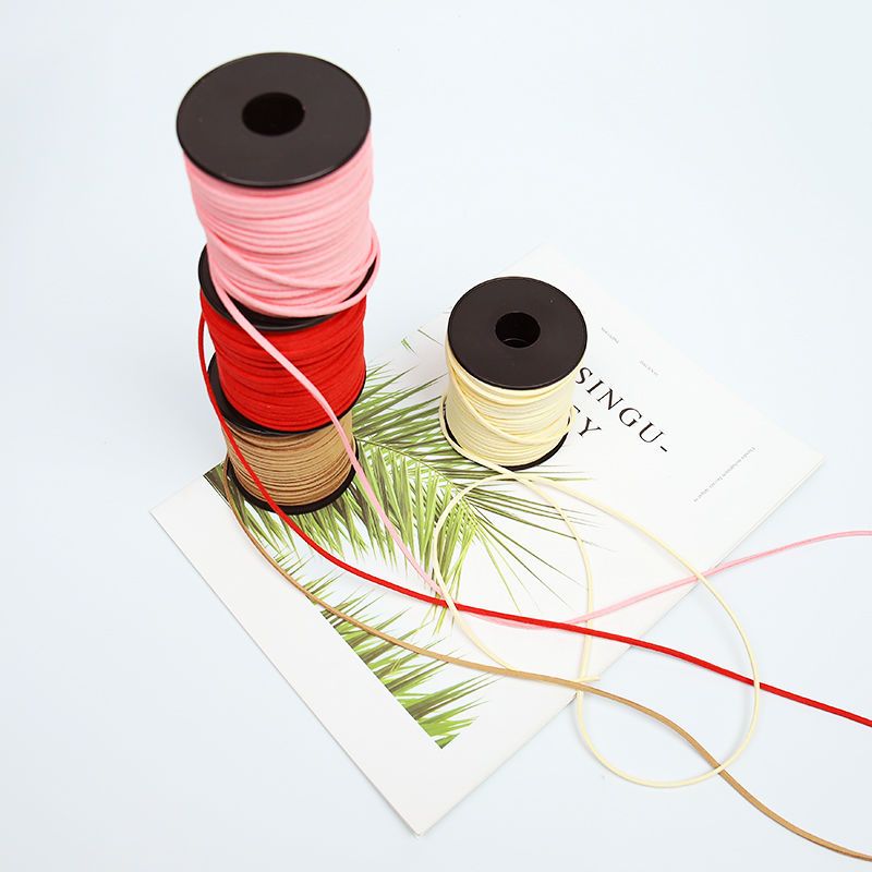 绒皮绳鹿皮绳韩国绒扎带绳礼物盒绑扎绳手环绳项链绳编织绳材料白色
