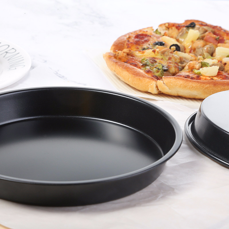 时光旧巷披萨盘饼底烤盘圆形家用商用烘焙烤箱6/7/8/9寸pizza蛋糕模具套装 9英寸楠竹盘