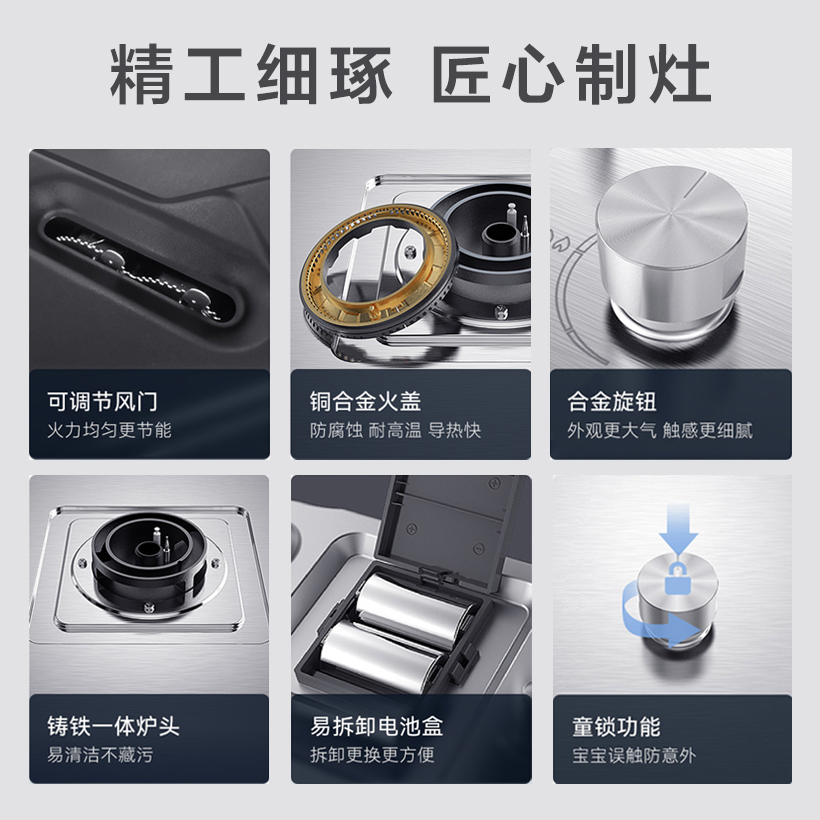 华帝(vatti)23m³大吸力烟灶套餐侧吸天然气抽油烟机灶具套餐5.2kW可调节不锈钢大火燃气灶具i11169+65A高清大图