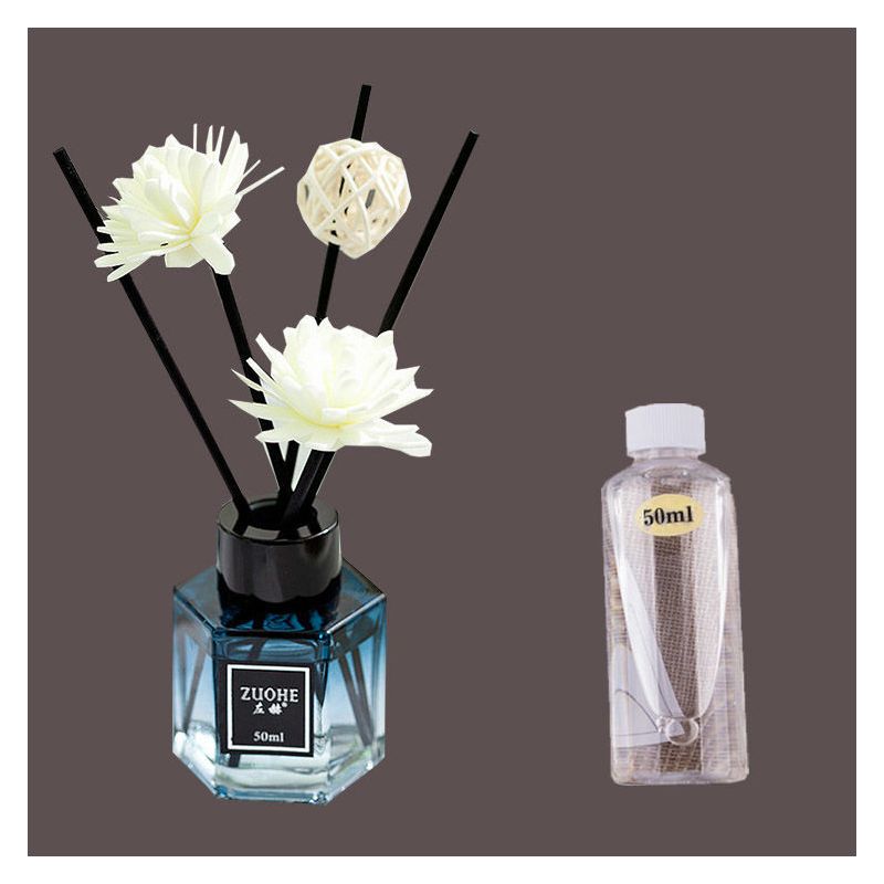 蓝六角1瓶装 50ml精油 蓝风铃香味|家用卧室无火藤条香薰精油净化空气