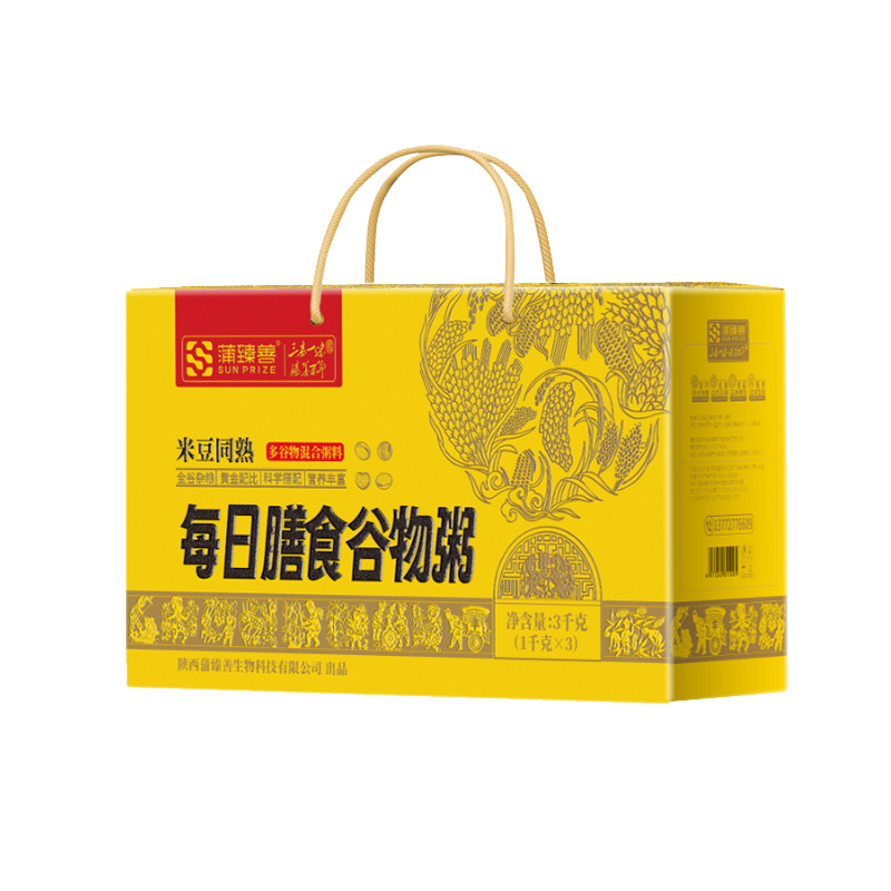 蒲臻善谷物粥礼盒荟萃多种天然好粮配比均衡礼赠自用皆是佳品3kg