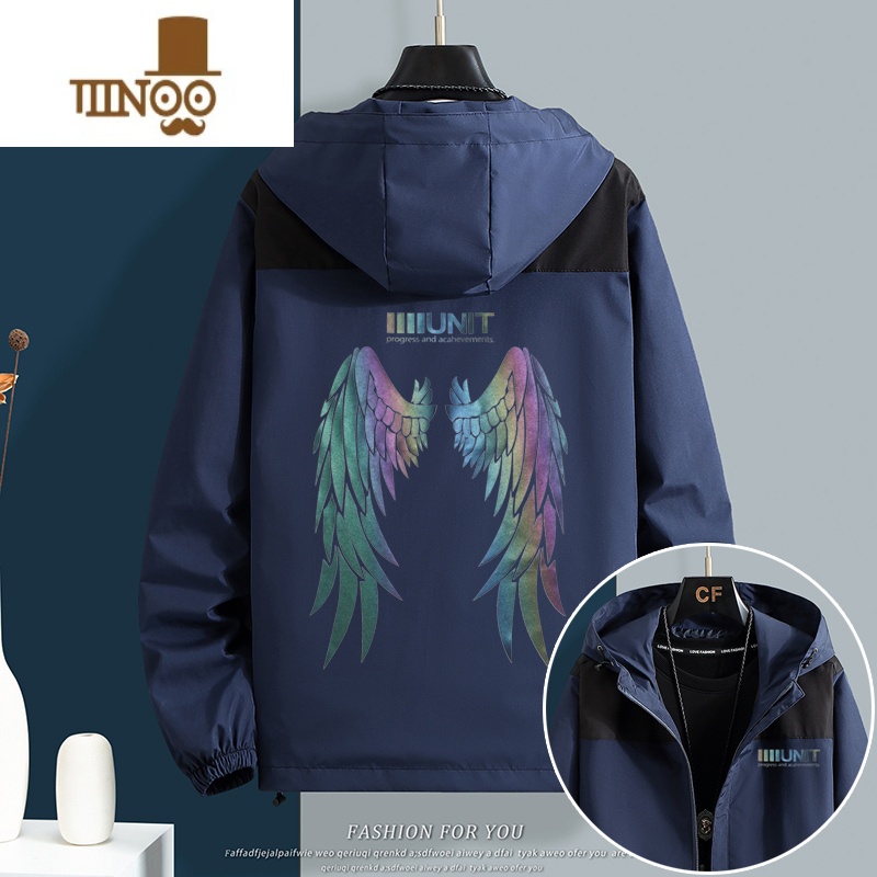 YANXU3M反光潮牌美式外套男士褂子2023大码休闲百搭夹克冲锋衣男高清大图