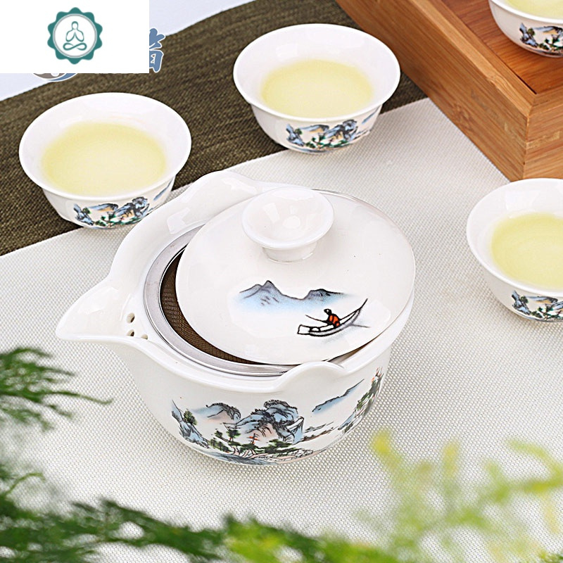 防烫三才盖碗茶杯大号单个陶瓷功夫茶具泡茶碗手手抓壶