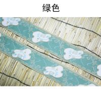 手工diy汉服袖边领边裙头扇子绣花裁片织带布料花边布料辅料配件 绿色 拍一件一米