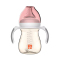 母乳实感宽口径握把吸管PPSU奶瓶240ml-粉红(小饿魔系列)
