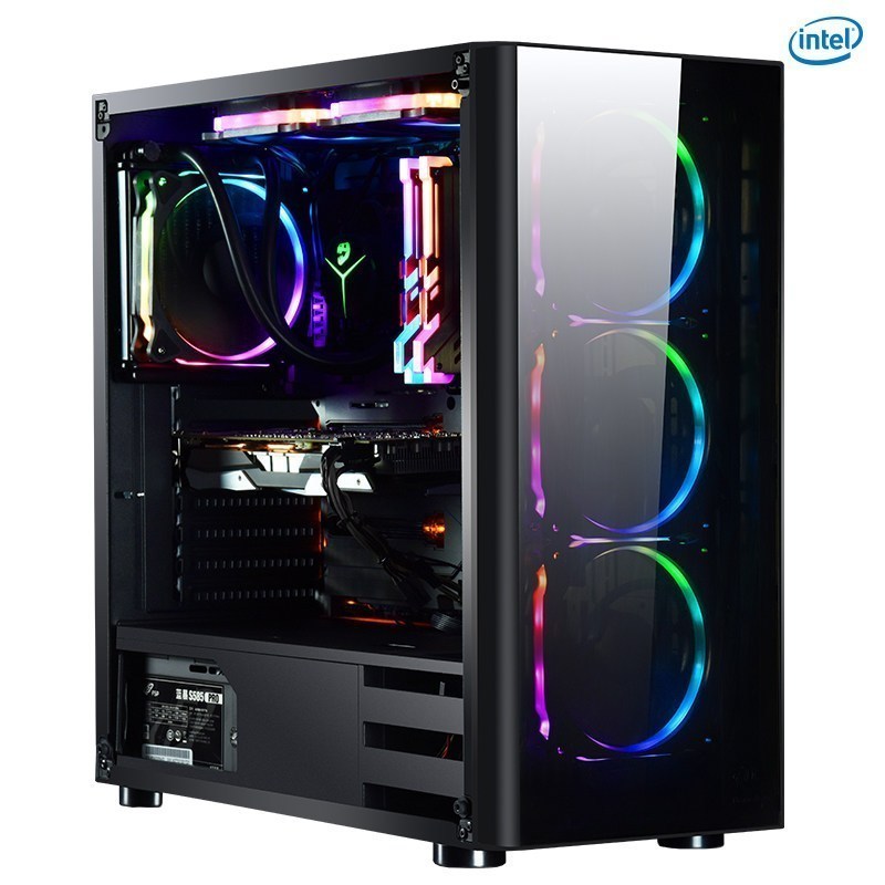 名龙堂(MLOONG) i7 9700K/RTX2070 高端游戏主机DIY吃鸡水冷台式组装电脑主机