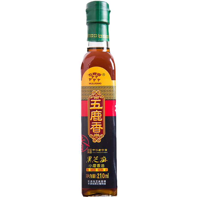 [中华特色]河北供销馆 五鹿香 黑芝麻小磨香油210ml(3件8折) 中华老字号大名府香油 河北邯郸特产 华北
