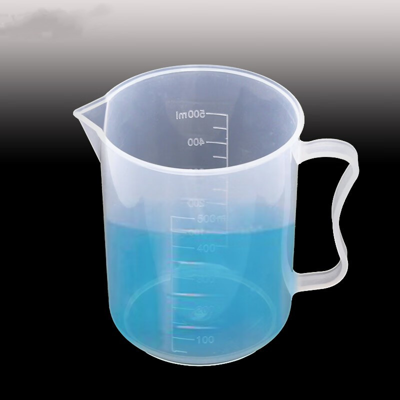 天臣玖号 塑料量杯塑料刻度烧杯透明液体量杯 带把手500ml-单位:个