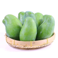 鲜贝达生鲜 广西百色桂七香芒2斤装中大果(单果约150-250g 4-6个果左右) 新鲜大青皮芒果 产地直发