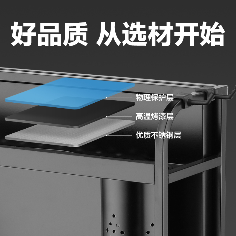 四季沐歌(MICOE)厨房置物架刀架一体多功能收纳台面油盐酱醋调味调料架子