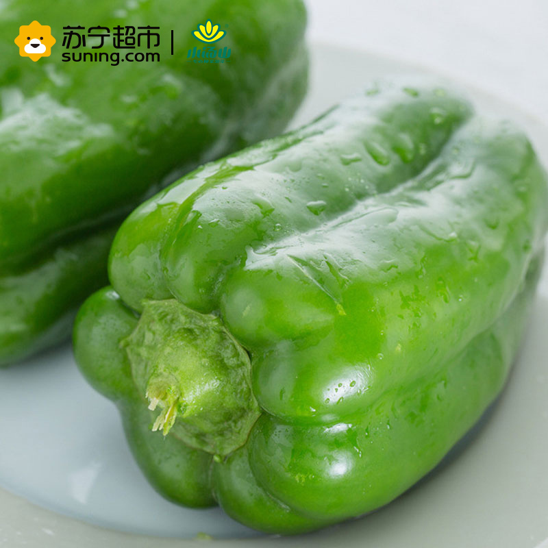 [苏宁生鲜]小汤山 青圆椒 约300g 新鲜蔬菜