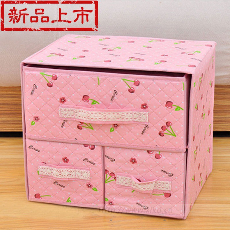 装小孩宝宝衣服收纳盒抽屉式柜子放婴儿衣物整理箱子家用布艺卧室 三维工匠收纳箱高清大图