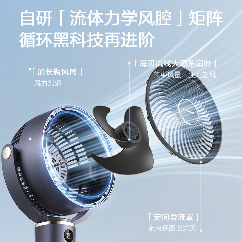 艾美特(Airmate) 空气循环扇遥控电风扇家用摇头电扇涡轮换气扇循环对流风扇落地 FA18-SRD116(语言款)高清大图