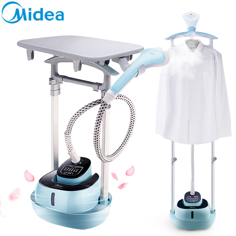 美的(Midea)挂烫机 YGD20D7 家用电熨斗h6档2L水箱双杆立式熨烫机 防干烧功能家用挂式小型手持蒸汽熨斗可平