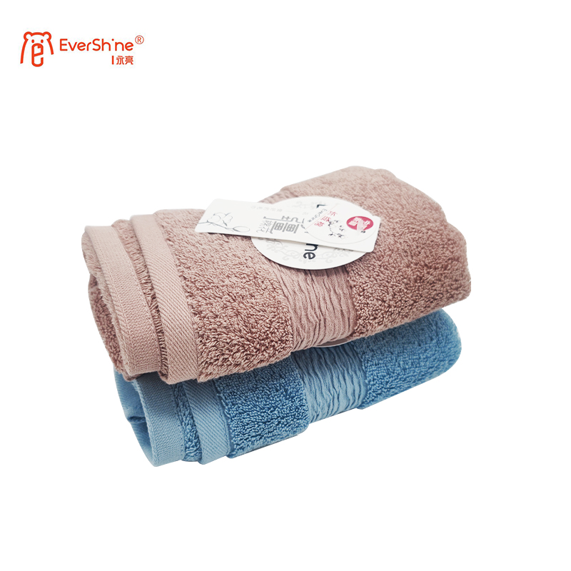 永亮毛巾M0277极光面巾100%棉75*34cm 110g 两条装/盒高清大图