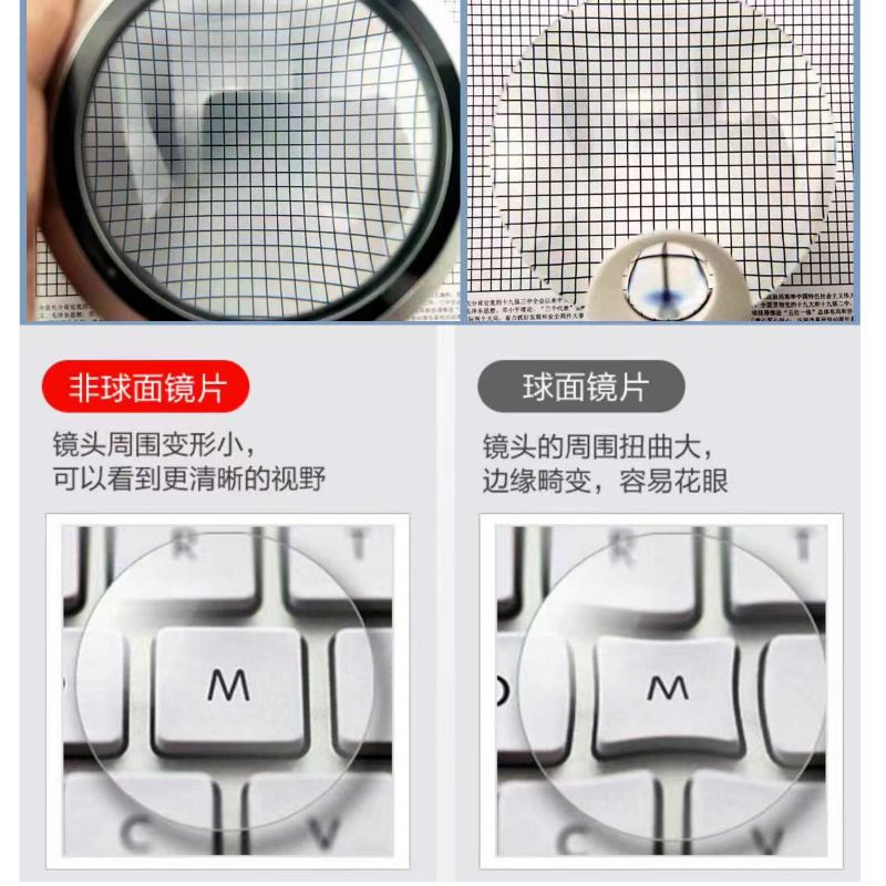 非球面放大镜带led灯老人看书儿童学生30高清高倍100