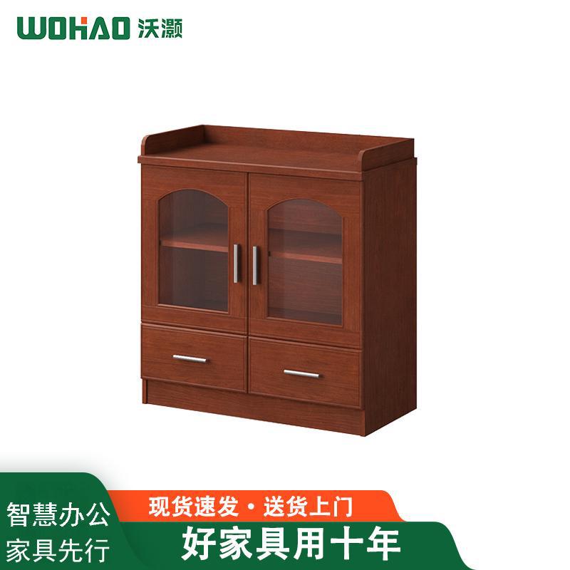 沃灏 办公茶水柜 边柜储物柜 油漆茶水柜 办公矮柜 碗柜备餐柜高清大图