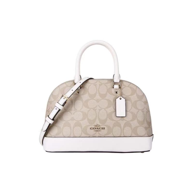 蔻驰(COACH)女包 小号女士PVC老花女单肩包手提包女斜挎包贝壳包 F27583 CH468图片